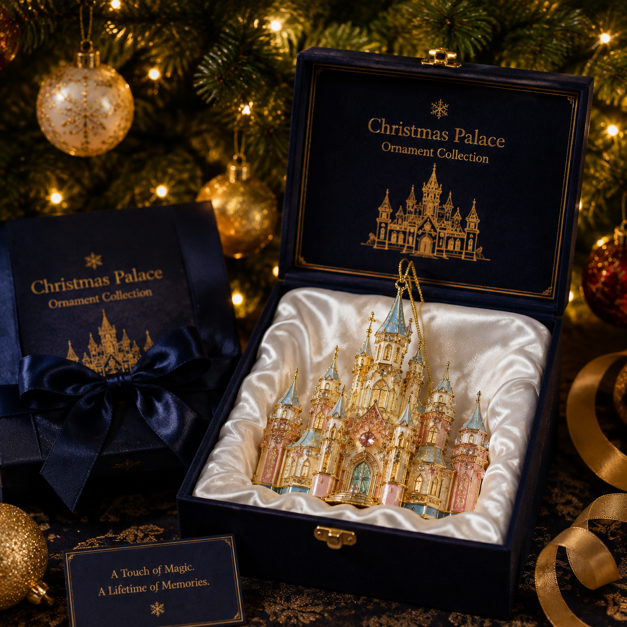 🔥Last 30pcs✨⏰ Limited anniversary edition✨49% OFF!🔥Crystal Castle Christmas Tree Ornament