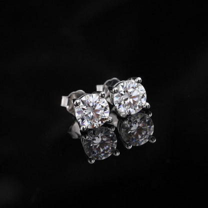 🔥2026 Hot Sale !🔥925 Silver Classic 4-Prong Moissanite Earrings