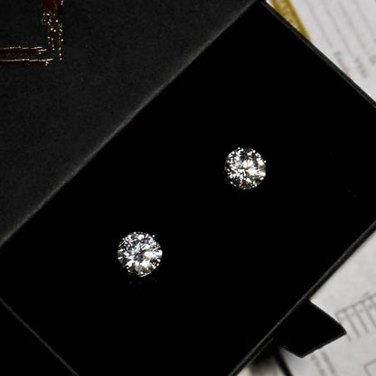 🔥2026 Hot Sale !🔥925 Silver Classic 4-Prong Moissanite Earrings