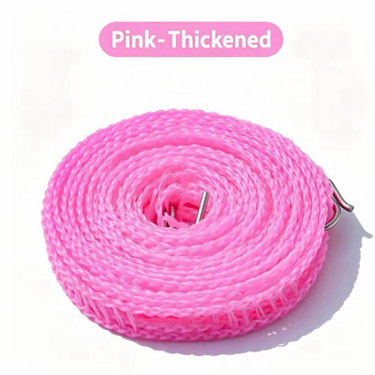 Clothesline for Outside, Adjustable Clothes line,Windproof Clothesline with Hooks, Indoor and Outdoor Laundry and Drying Lines,Ideal Camping & Travel Essentials