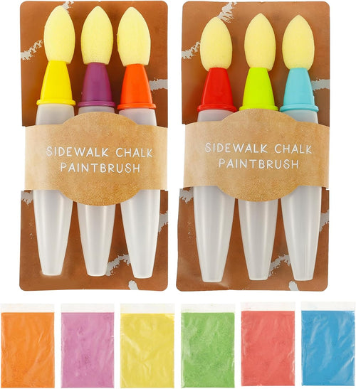 🎨 6Pcs Sidewalk Chalk Paint Brush Set