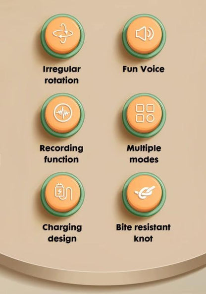 🐱Fun Automatic Toy for Cats & Small Dogs Rotating Rope, Safe & Rechargeable