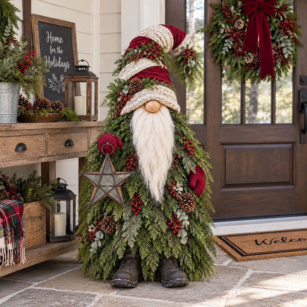 Evergreen Star Gnome™ Lighted Christmas Woodland Decor