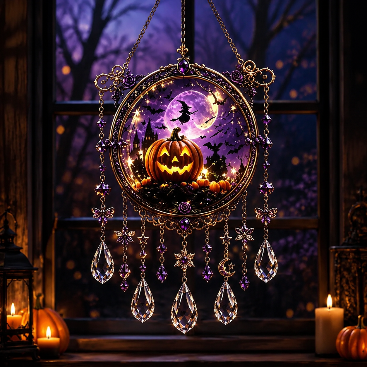 🎁Halloween Special Offer 50% OFF –🏰🎃Halloween Crystal Window Decoration