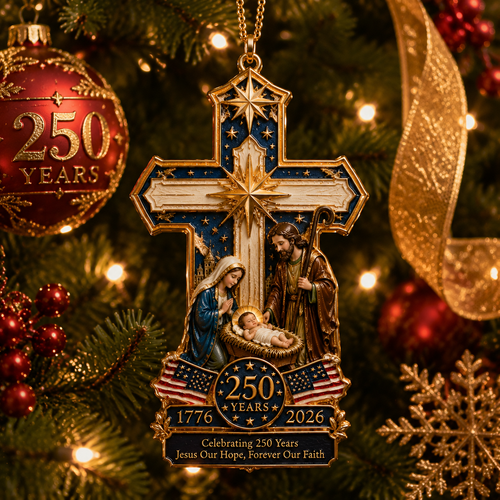 🔥Cross-Shaped Jesus Nativity Christmas Tree Ornament