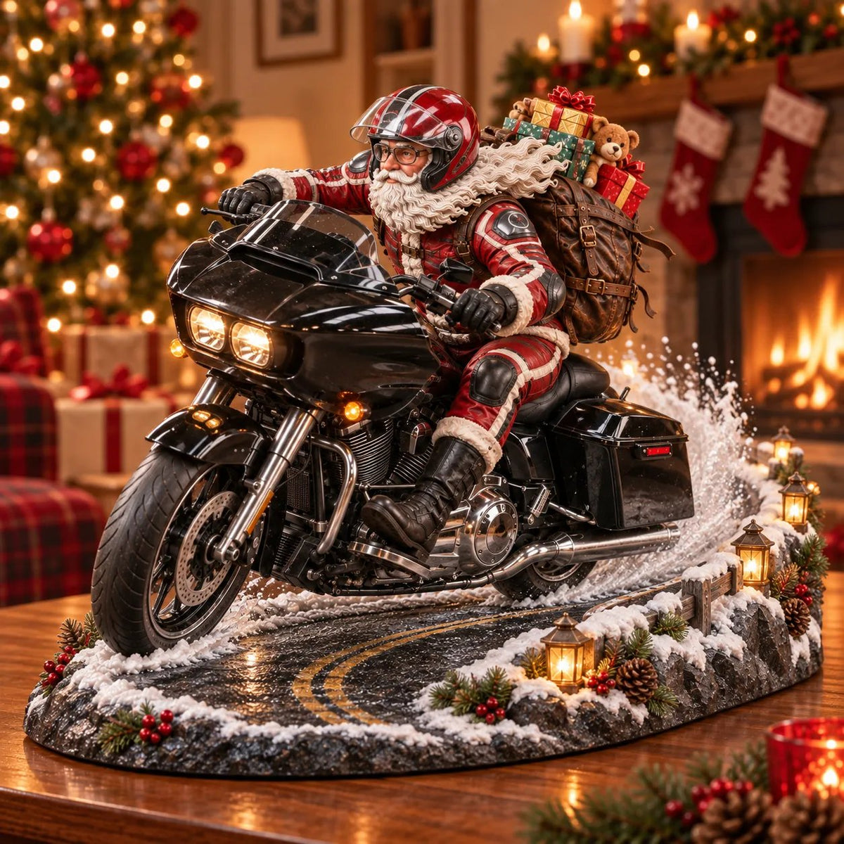 🔥HOT SALE 49% OFF🏍️🎅 Santa’s Ride Home – Christmas Motorcycle Keepsake Collection💨