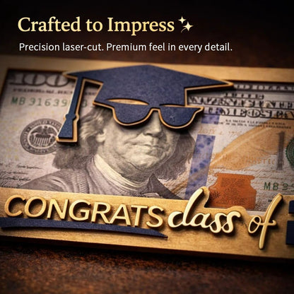 🎓Class of 2026 Graduation Wooden Money Holder for Cash & Gift Cards 🎁