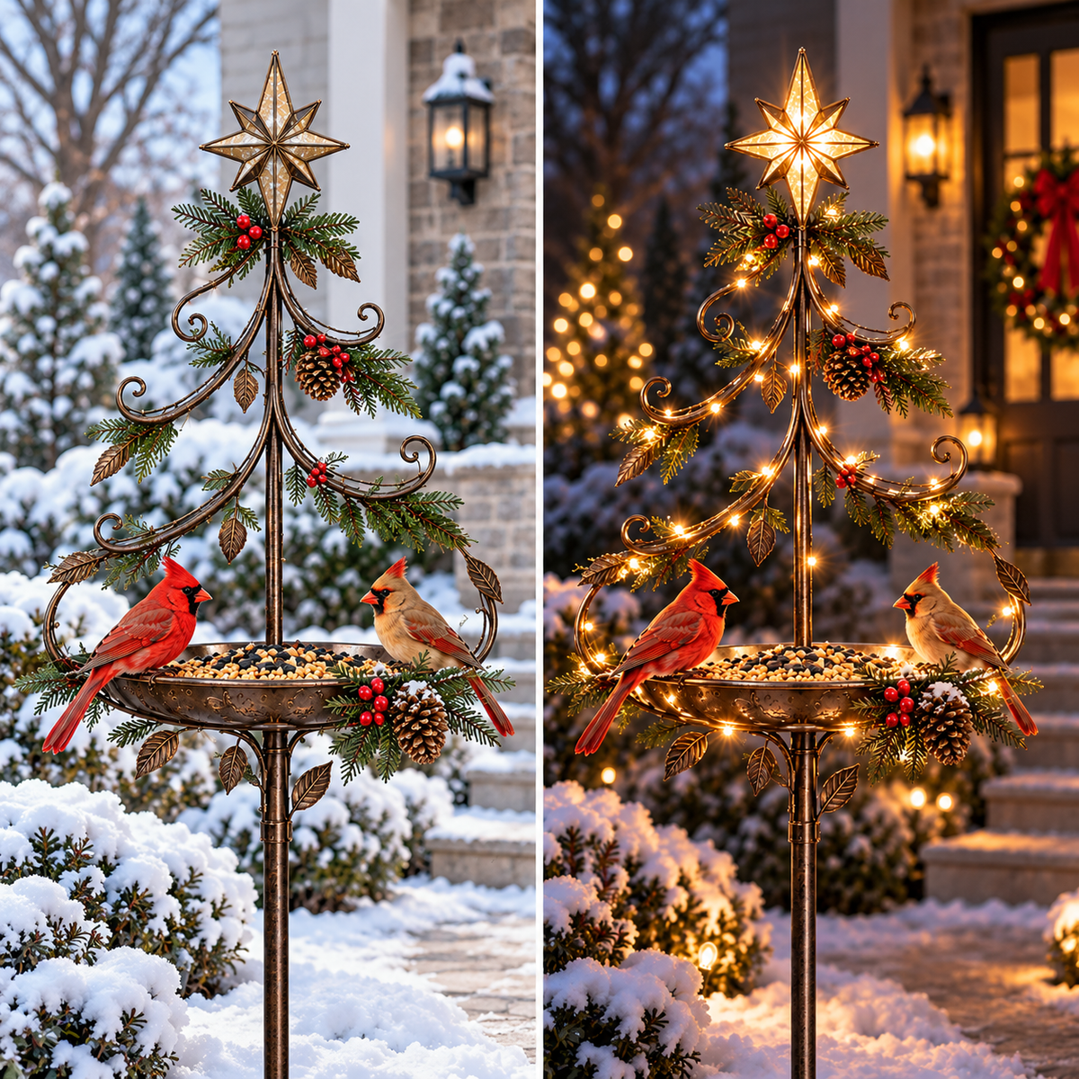 ✨Last Day 49% OFF✨Starlit Christmas Tree Bird Feeder Light