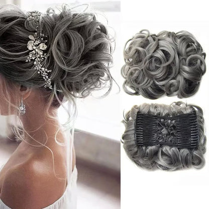 💃Messy Curly Dish Bun✨