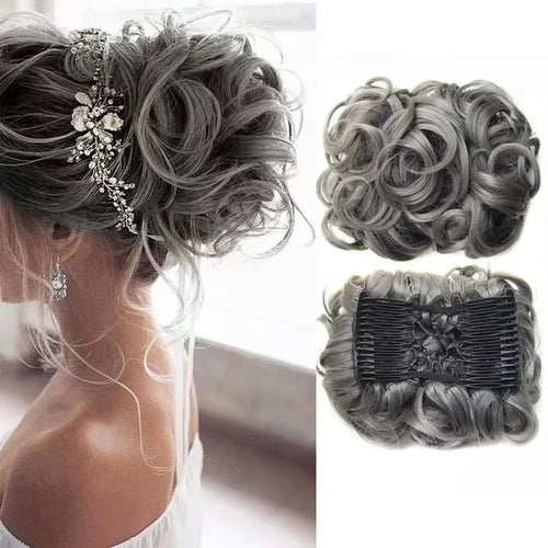 💃Messy Curly Dish Bun✨