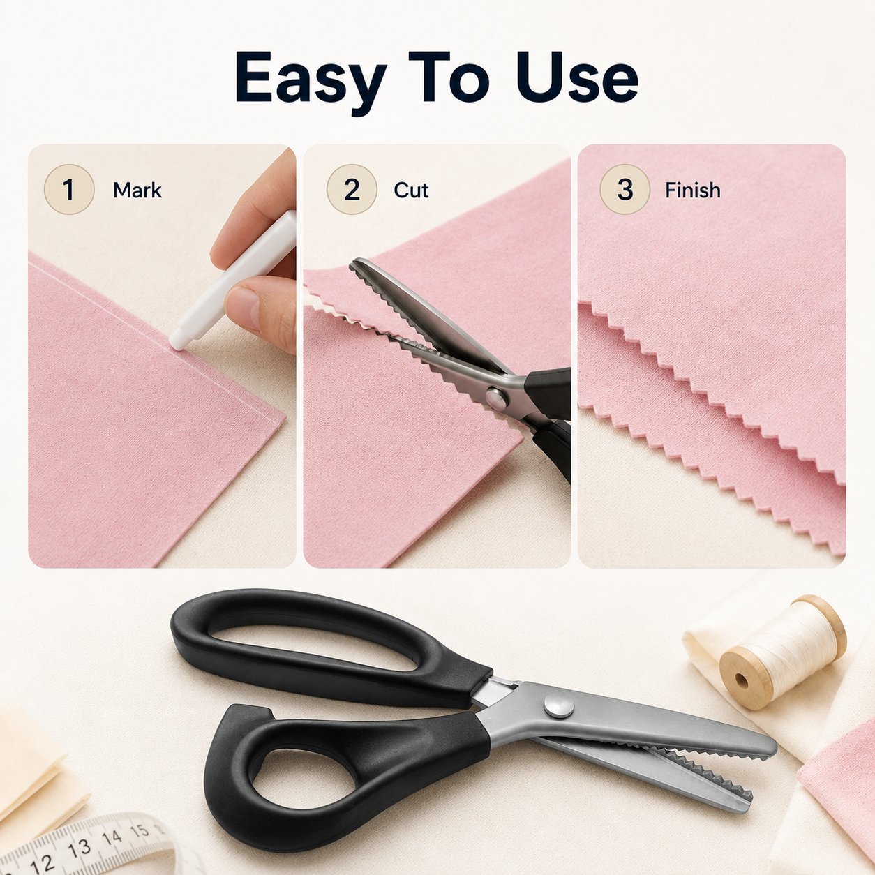 ✂️ Limited-Time 50% OFF – 5mm Zigzag Pinking Shears for Fabric & Crafts