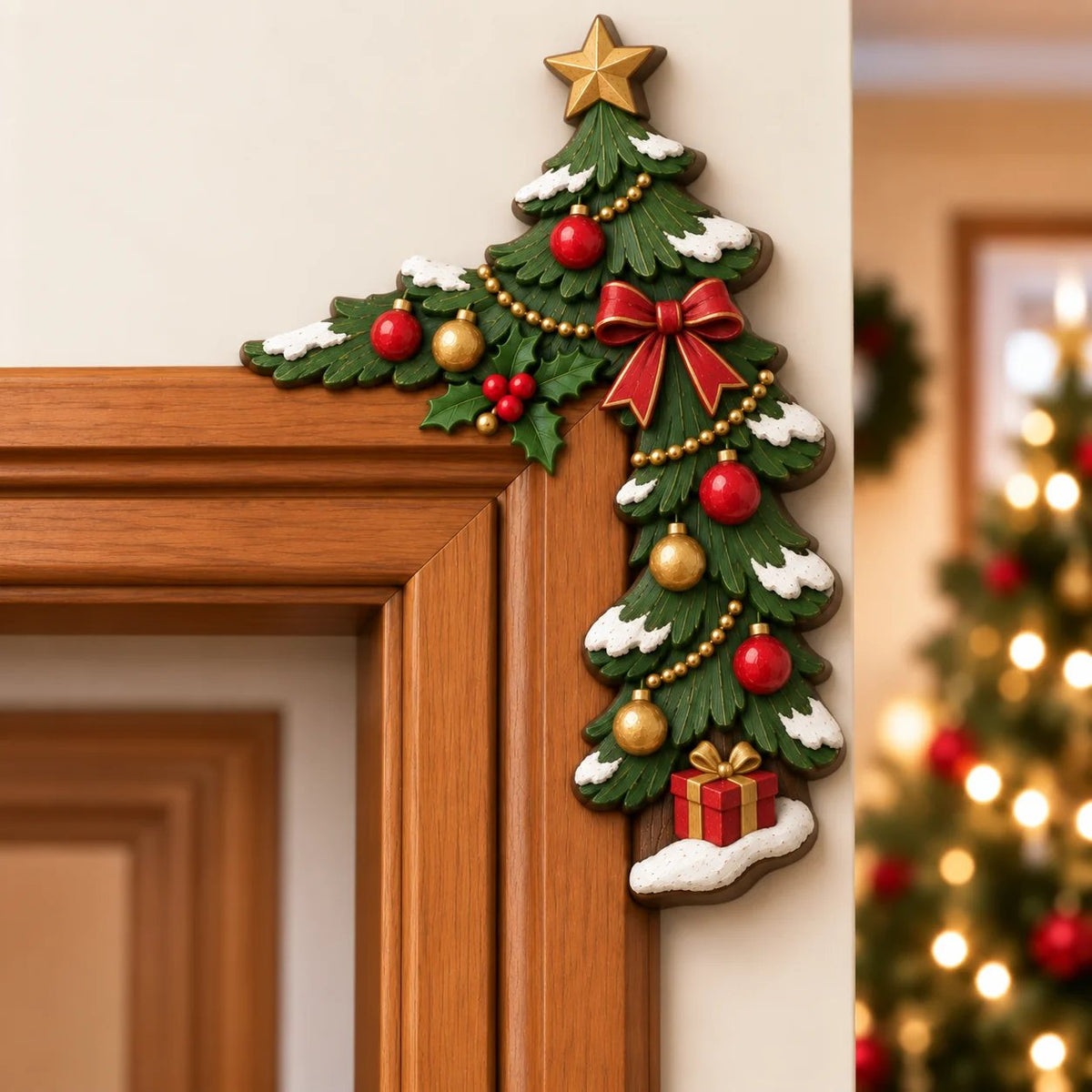 🎅 49% OFF | Christmas Door Frame Corner Decor – A Fun Holiday Surprise 🎄