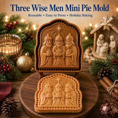 ✝️ Faith & Nativity Christmas Mini Pie Mold Collection | Reusable Embossed Molds for Shaping Detailed Praying Jesus, Nativity Stable and so on Pies🥧✨