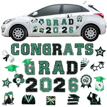 🎓 2026 Grad Car Magnets 🧲 – 30-Piece Set for Celebration Decor (Cars, Fridges & More) 🎁Buy 2 Free Shipping