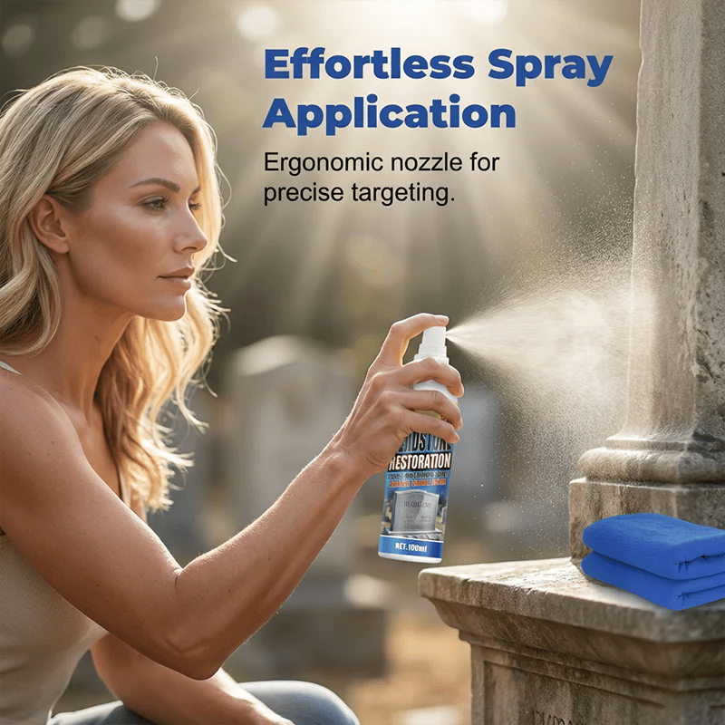 ⏰🎁Headstone Cleaning & Restoration Spray – Remove Stains Instantly