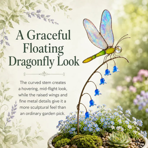 🦋Iridescent Dragonfly Garden Stake