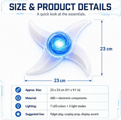 LED Rasenshuriken Fidget Spinner — Spin, Glow & Bring Your Energy to Life ⚡