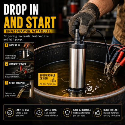🔥Father's Day Sale 49% OFF🚜 DC 12V Portable Submersible Fuel Transfer Pump