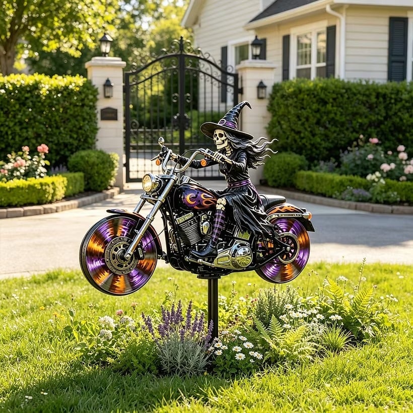 🔥HALLOWEEN MOTORCYCLE-THEMED GARDEN WINDMILL