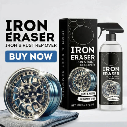 🚘✨️Iron Eraser Spray – 💪🏼Heavy-Duty Iron Remover For Wheel & Paint🏁 | Aluminum-Safe No Damage Restore Gloss✨
