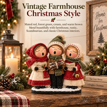 🔥LAST DAY 50% OFF - Vintage Christmas Carolers Figurine – Cozy Farmhouse Holiday Tabletop Decor