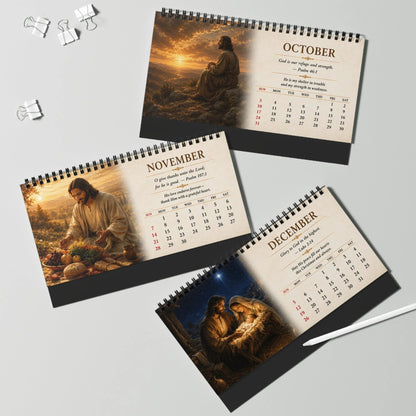 ✝️ 2027 Christian Desk Calendar | Jesus-Inspired Daily Encouragement for Home, Office, Prayer Spaces & Meaningful Christian Gifts 📖✨