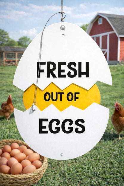 🥚Vintage Farm Fresh Eggs Wood Sign - Rustic Coop & Market Decor🏠🐔
