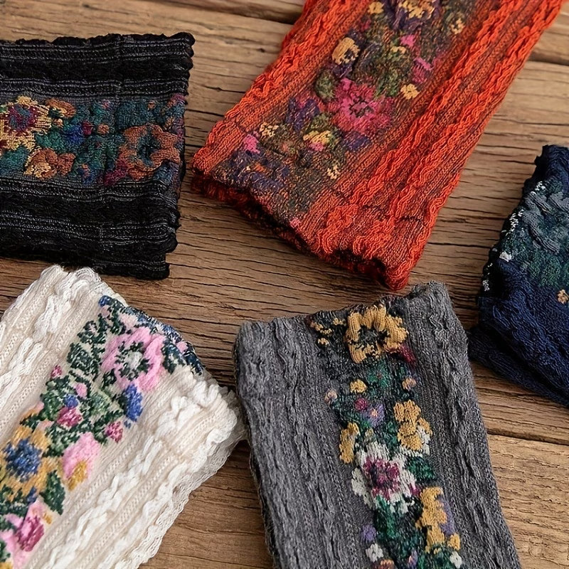🌸 Vintage Floral Socks – 50% OFF Today Only! ✨