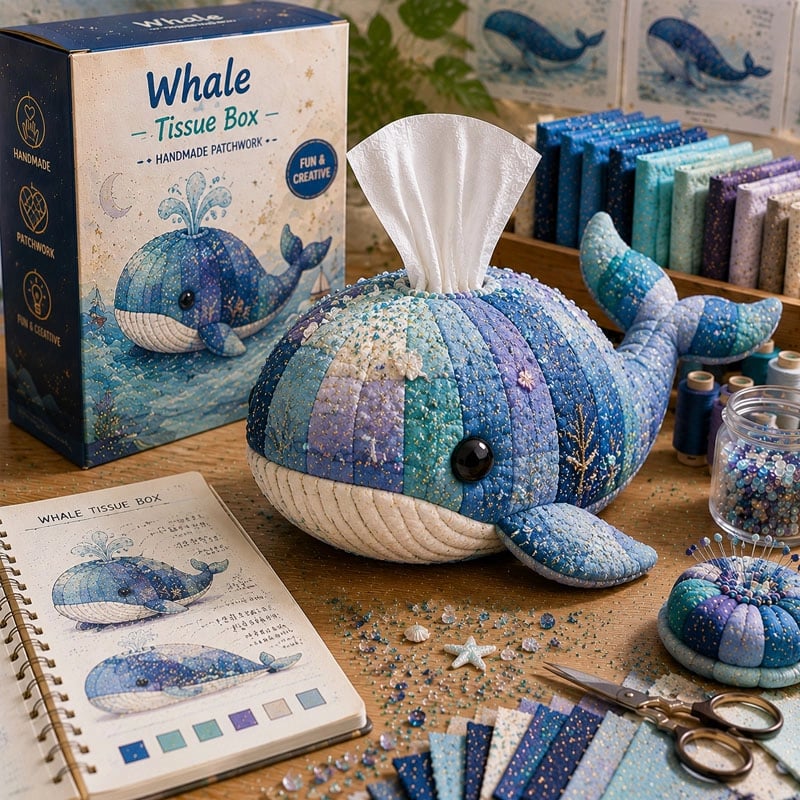 🌟 Crafty Critters DIY Tissue Box Kit – Fun Animal & Ocean Friends!