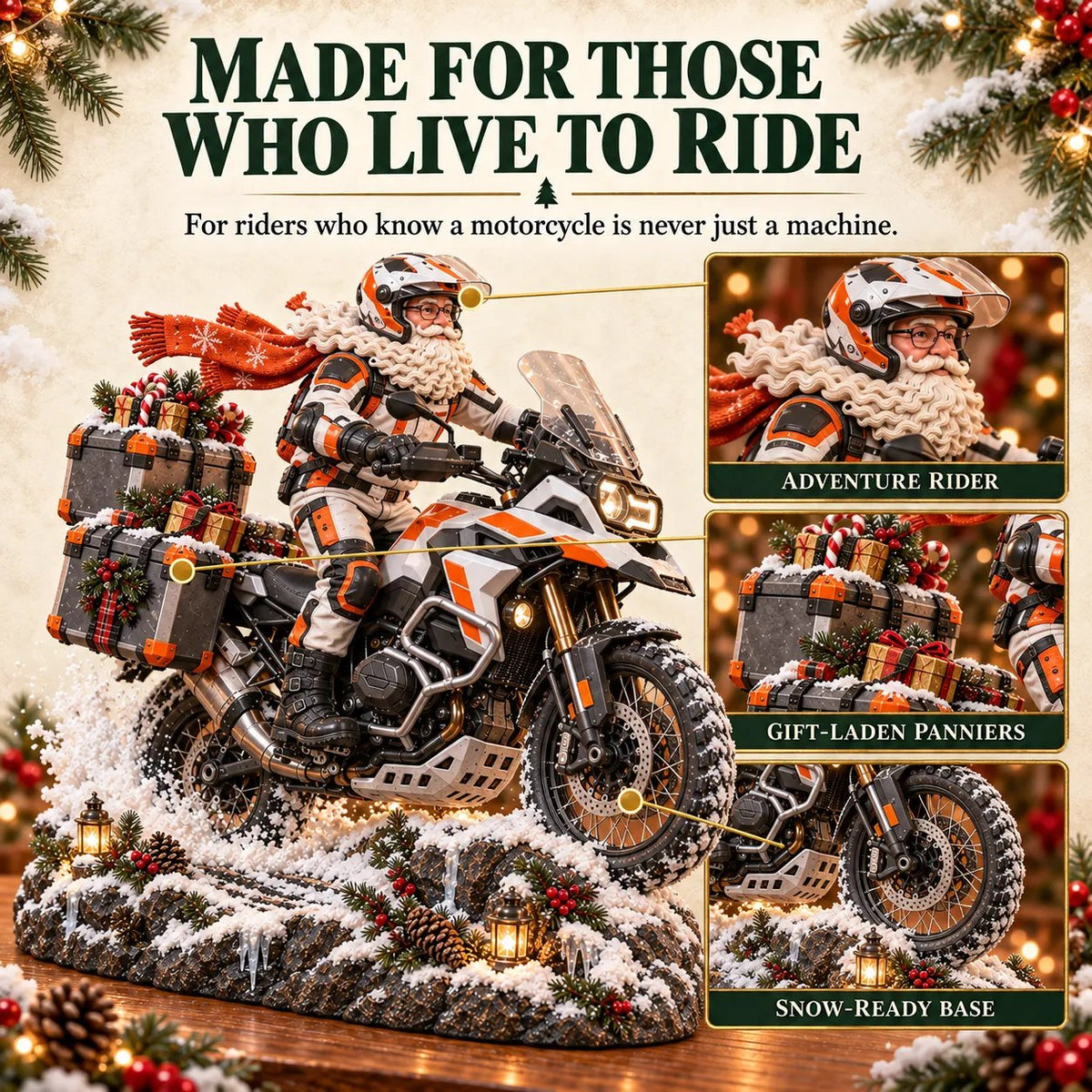 🔥HOT SALE 49% OFF🏍️🎅 Santa’s Ride Home – Christmas Motorcycle Keepsake Collection💨