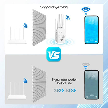 ⏰LAST DAY SALE🎁 WiFi Extender 2026 6-Antenna Strong Signal