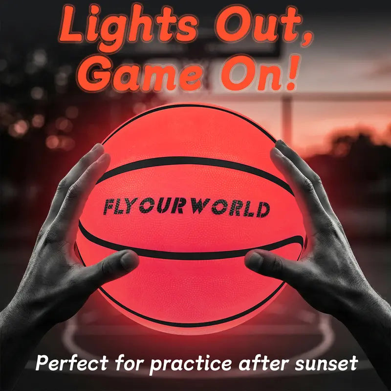 🏀Light Up LED Glow-in-the-Dark Basketball – Lights Out, Game On!