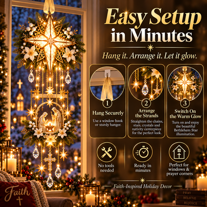 ✨LAST DAY 50% OFF –✨✝️Bethlehem Star Faith Window Light