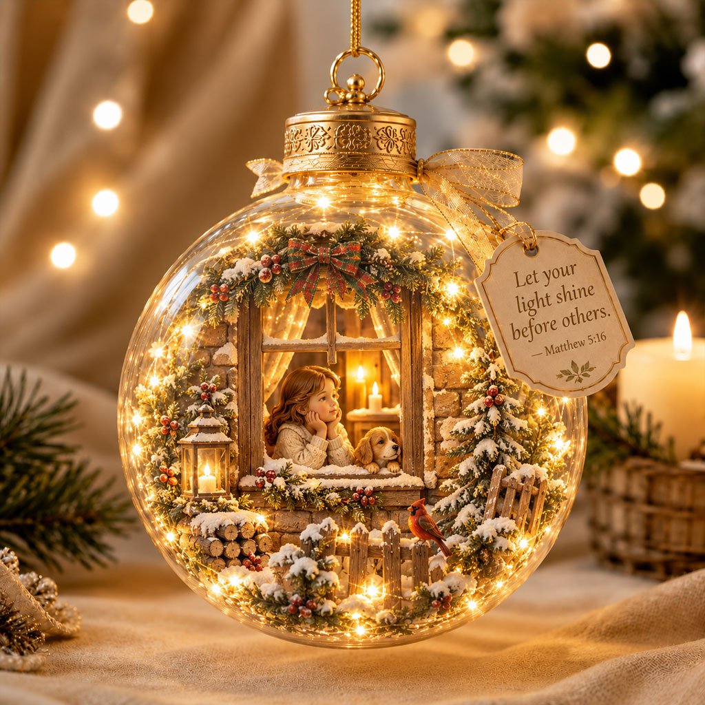 Illuminated Christian Scripture Keepsake Ornaments