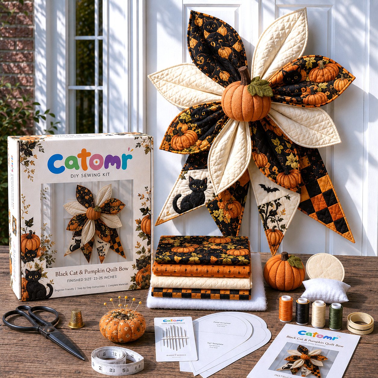 🔥Last Day 50% OFF- Large Patchwork Bow Sewing Kit | Complete Kit with All Tools & Step-by-Step Guide Included 💕