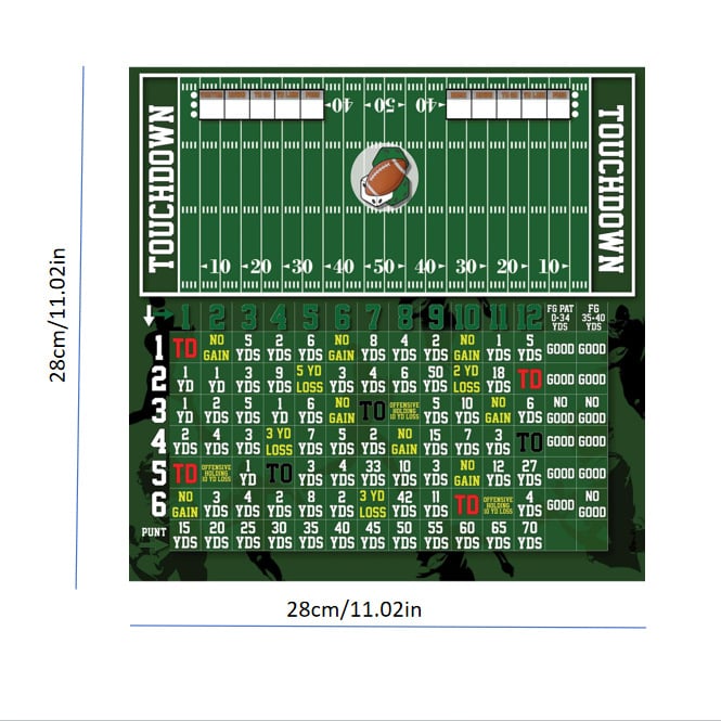 🏈 Football Game Board – 🎯Roll, Score & Win