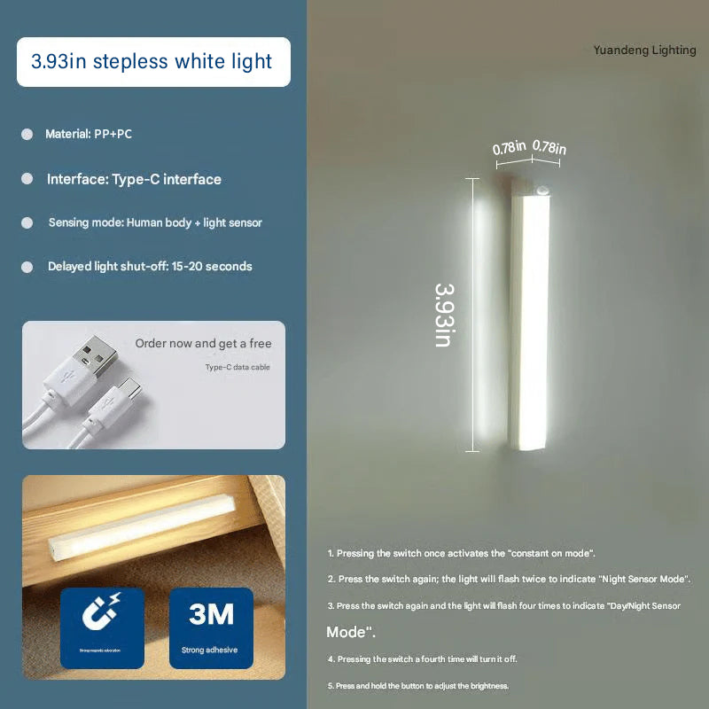 🔥Punch-free Smart Sensor Magnetic Rechargeable LED Lights
