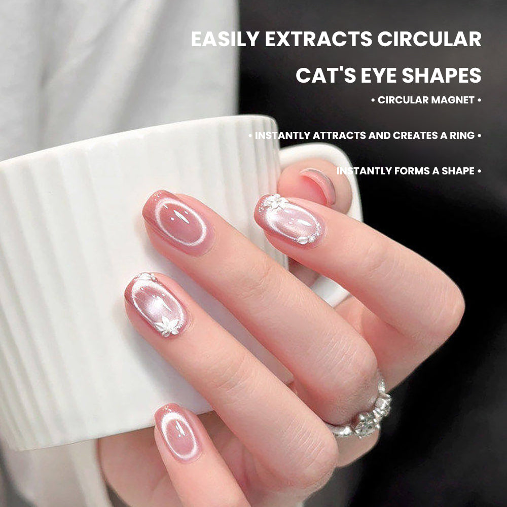 🫧Last Day 50% OFF✨Ring Cat Eye Magnet - Silver Hollow Cat Eye Magnetic Wand for Cat Eye Gel Polish