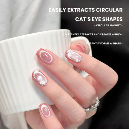🫧Last Day 50% OFF✨Ring Cat Eye Magnet - Silver Hollow Cat Eye Magnetic Wand for Cat Eye Gel Polish