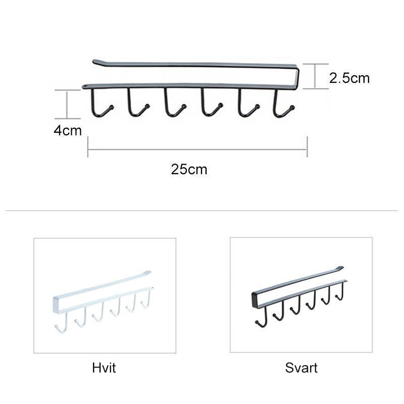 🔥 2PCS Under Shelf Hanger with 6 Hooks🏠