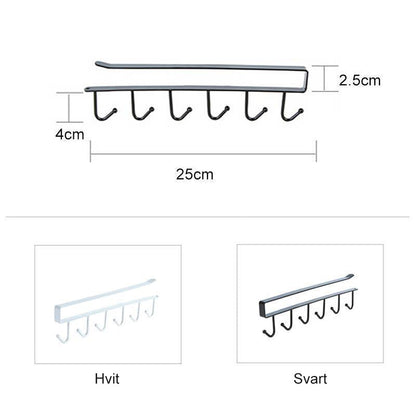 🔥 2PCS Under Shelf Hanger with 6 Hooks🏠