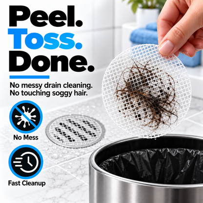 Disposable Drain Hair Catcher – Stop Hair Before It Clogs Your Drain 🚿✨
