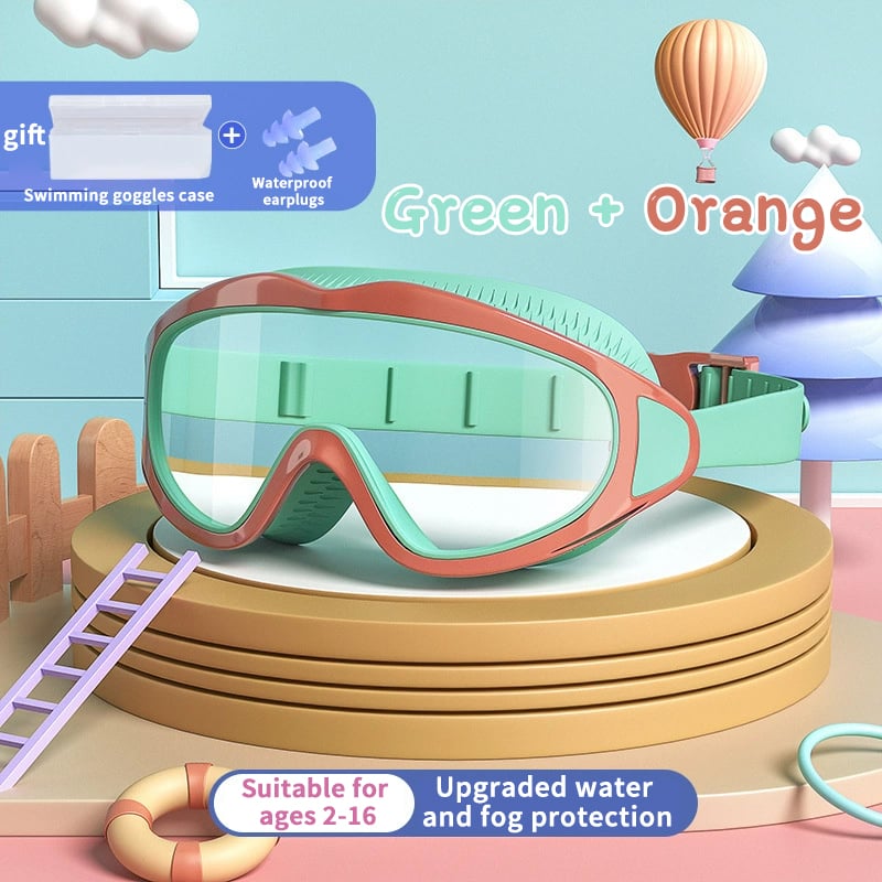 🍹 Grote Uitverkoop 50% KORTING☀️ HD Kinderzwembril met Groot Frame, Waterdicht en Anti-Fog