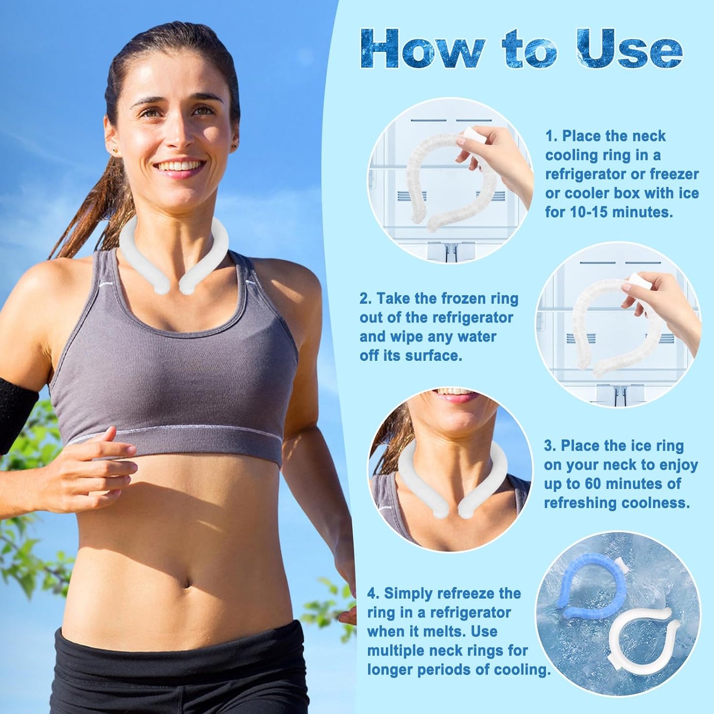 🔥LAST DAY 50% OFF - 🧊Reusable Cooling Neck Ring – Long-Lasting Sweat-Free Relief❄️