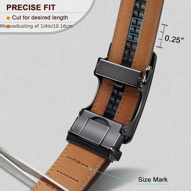 ✨Last Day 49% OFF -Leather Ratchet Belt With Adjustable Buckle