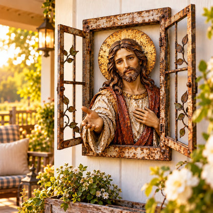 Holy Family Window-Style Wall Decor