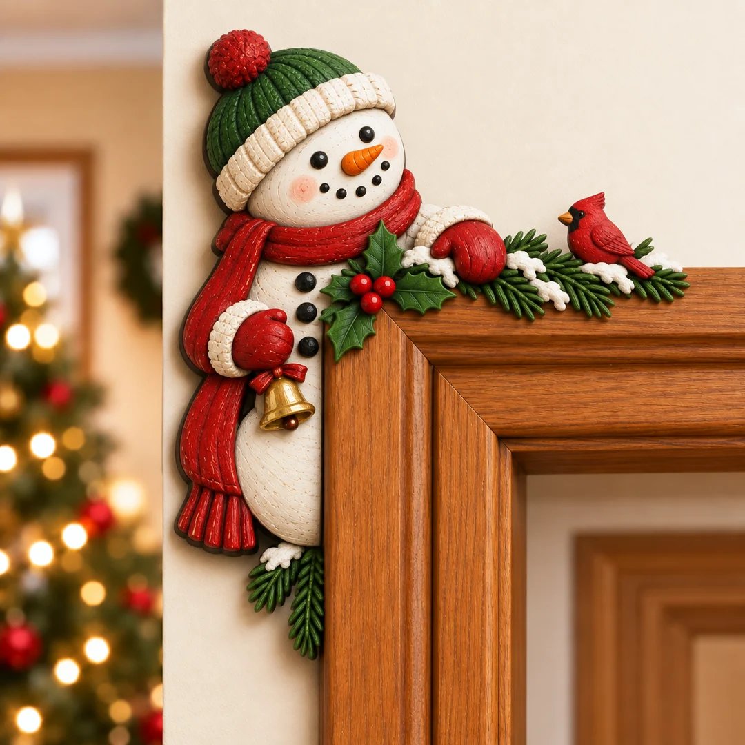 🎅 49% OFF | Christmas Door Frame Corner Decor – A Fun Holiday Surprise 🎄