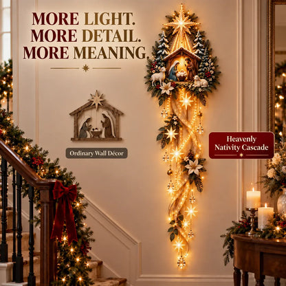 ⏳ Last Day 49% OFF – ✝️ Nativity Starfall Wall Light | Warm Golden Bethlehem Glow for Christmas Walls & Faith-Filled Homes ⭐