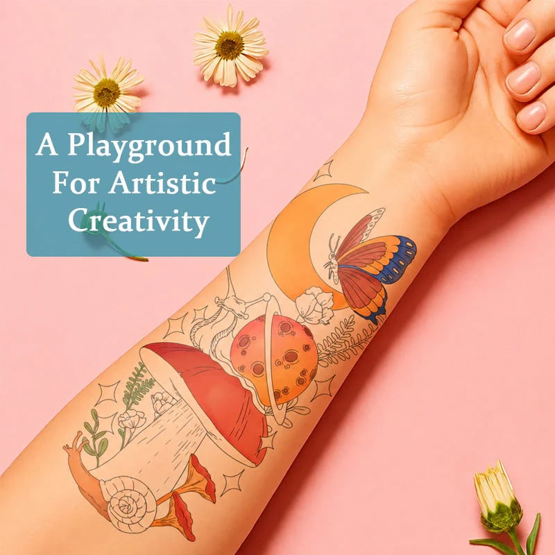 ✨🎨Temporary Tattoo Sketchbook – Tattoo Design Drawing Book