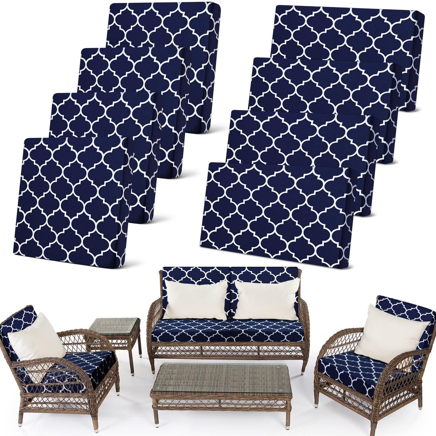 🛋️ Outdoor Patio Sofa Cushion Covers 🔥